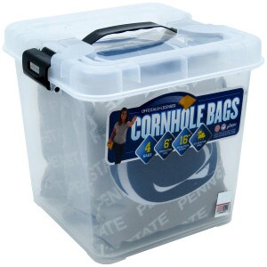 cornhole bags gray Penn State 4 pack